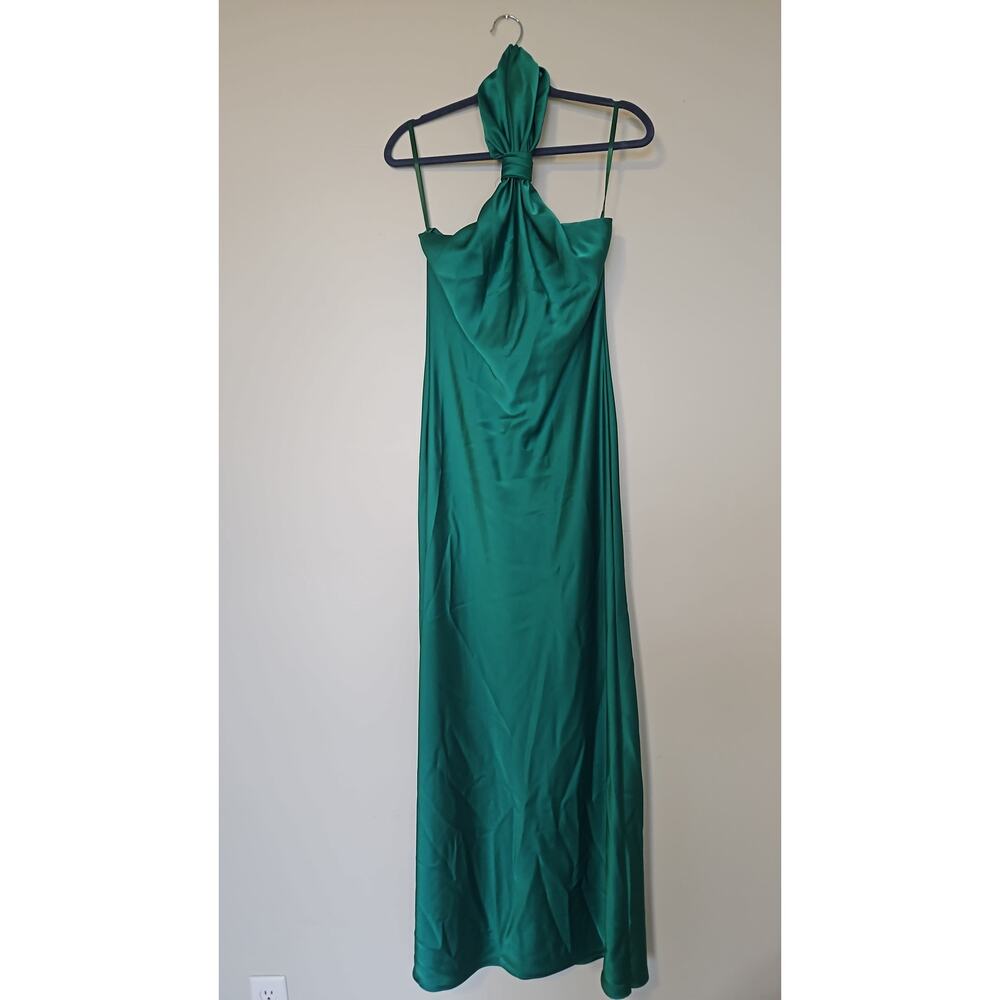 AQUA Knot Halter Gown - Picture 2 of 7